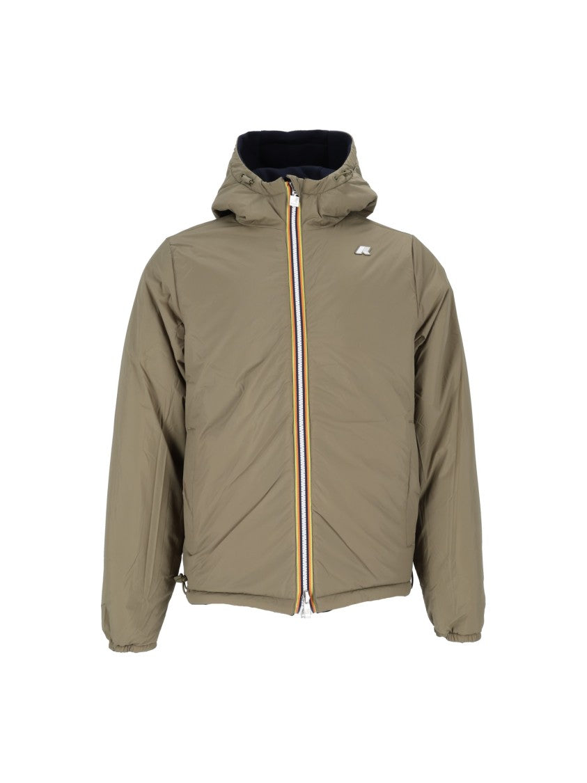 K-Way Jack Spacer Nylon Double Corto Reversible Hooded Jacket