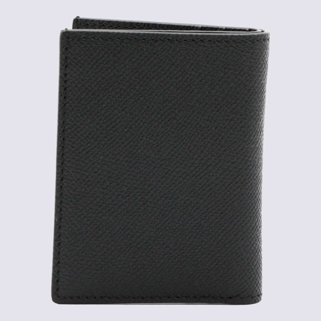 Tom Ford Compact Bi-Fold Black Wallet With Textured Finish And Gold-Tone Logo