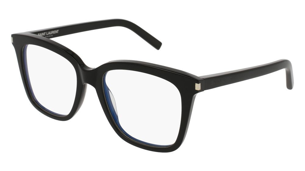Saint Laurent Black Sl 166 Acetate Oversized Square Eyeglasses