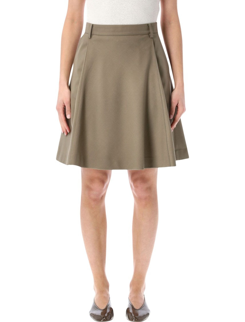 Low Classic Minimalist Suede Misto Lana Corolla Skirt