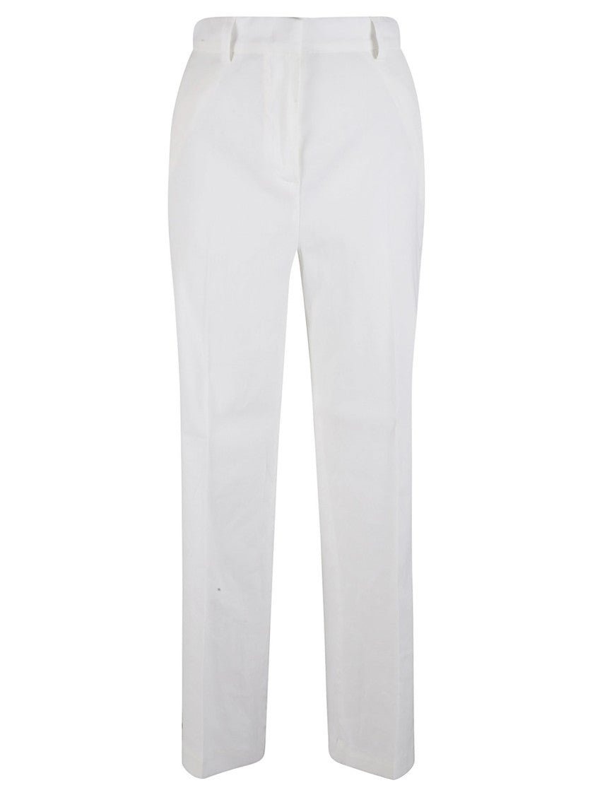 Fabiana Filippi Tailored White Trousers With Structured Waistband