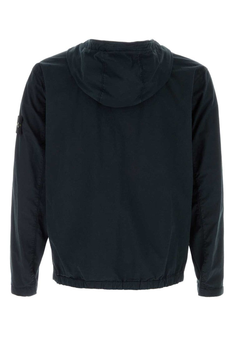 Stone Island Navy Blue Stretch Cotton Jacket
