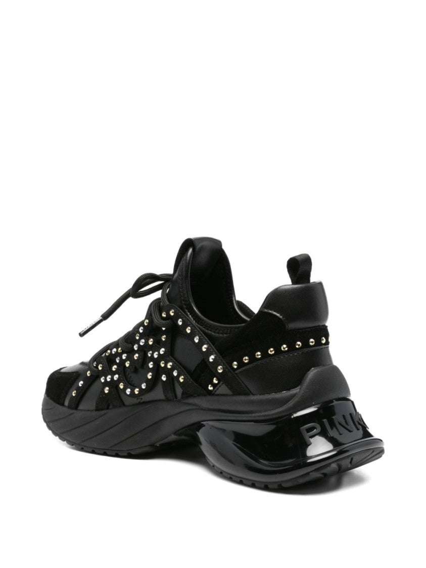 Pinko Black Sneakers With Sculpted Sole