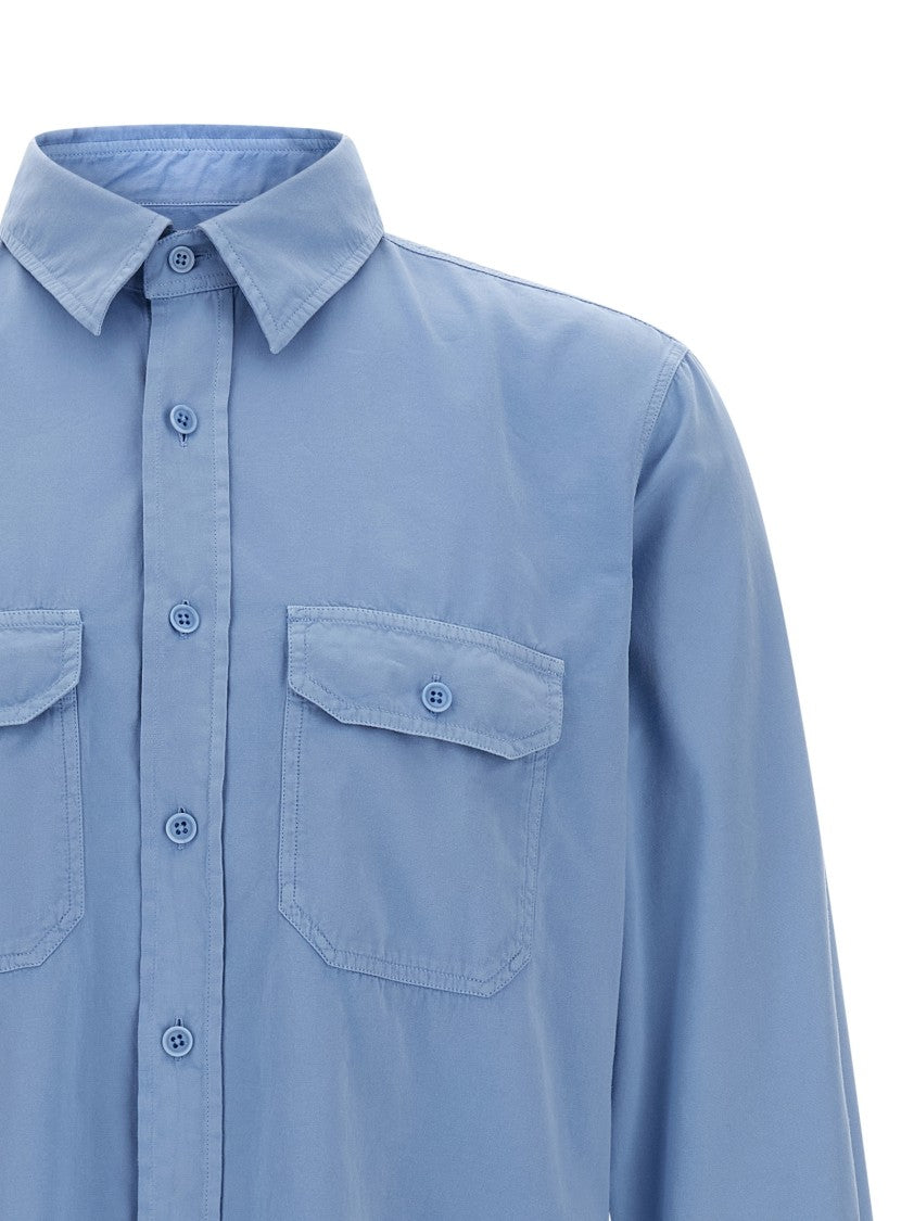 Tom Ford Cotton-Silk Faille Shirt With Pointed Collar And Flap Pockets