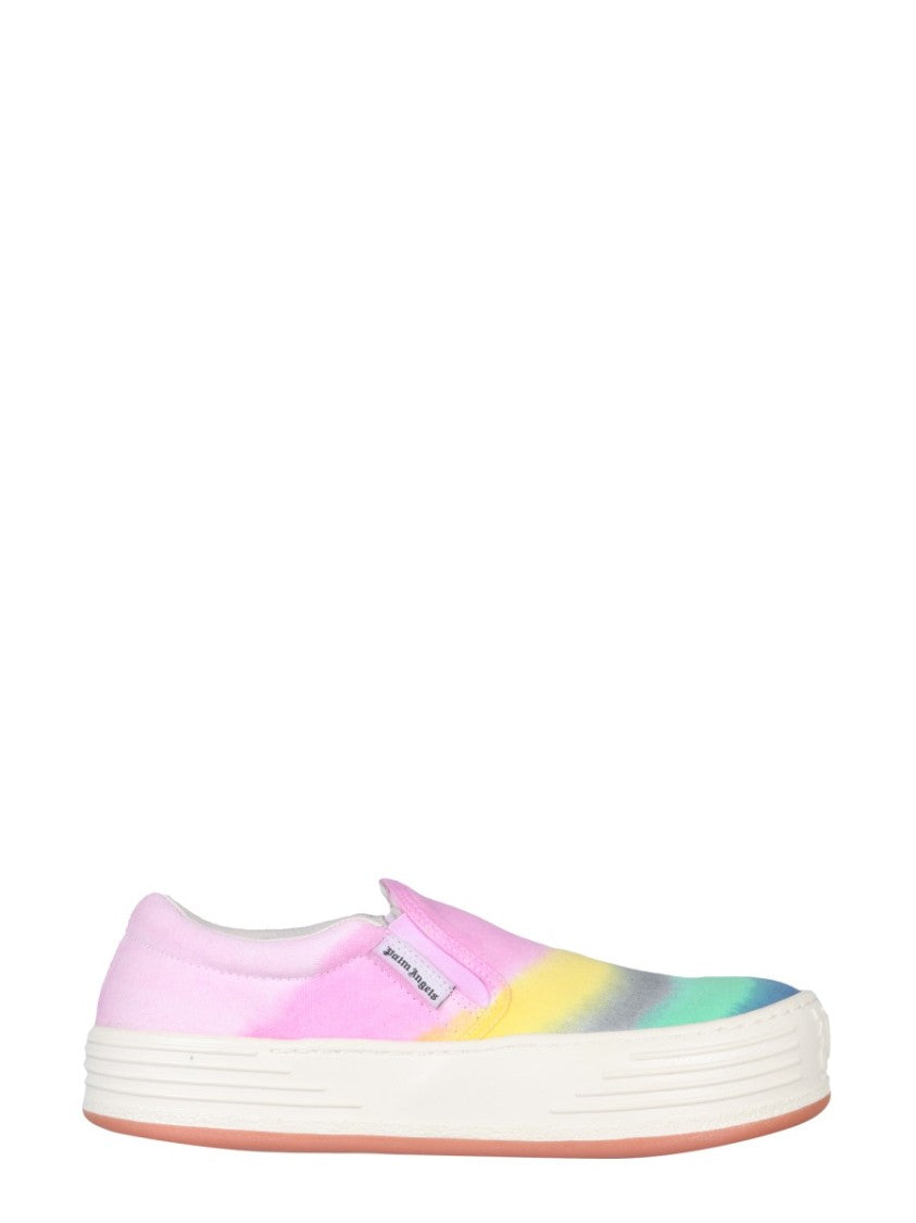 Palm Angels Suede Slip-On With Multicolor Gradient Design