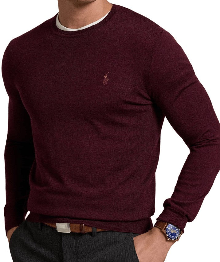 Polo Ralph Lauren Smooth Textured Wine Polo Sweatshirt