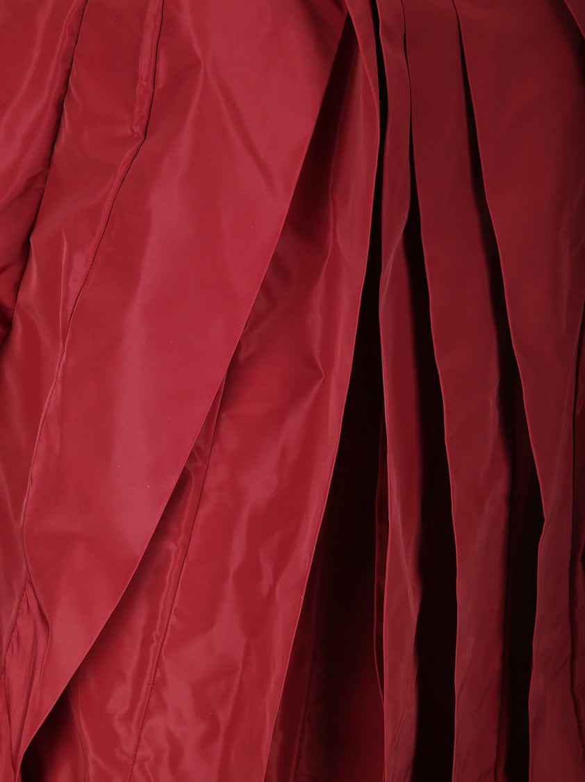 Maria Calderara Midi Pleated Taffeta Dress