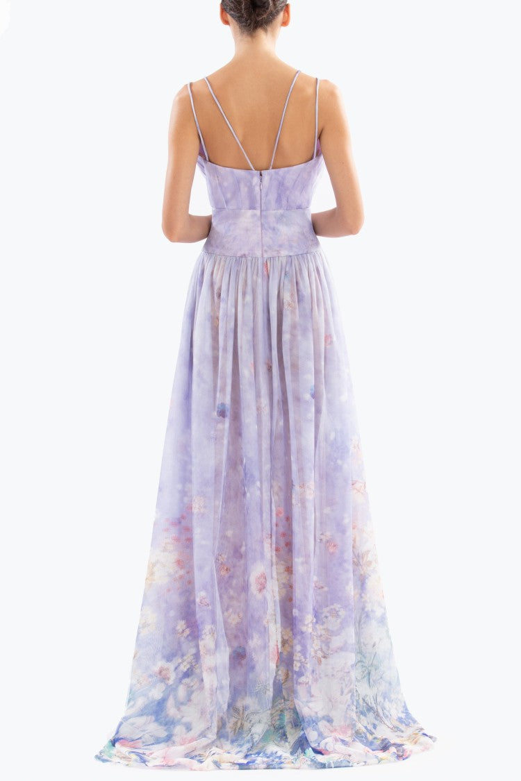 Saiid Kobeisy Floral Printed Long Dress