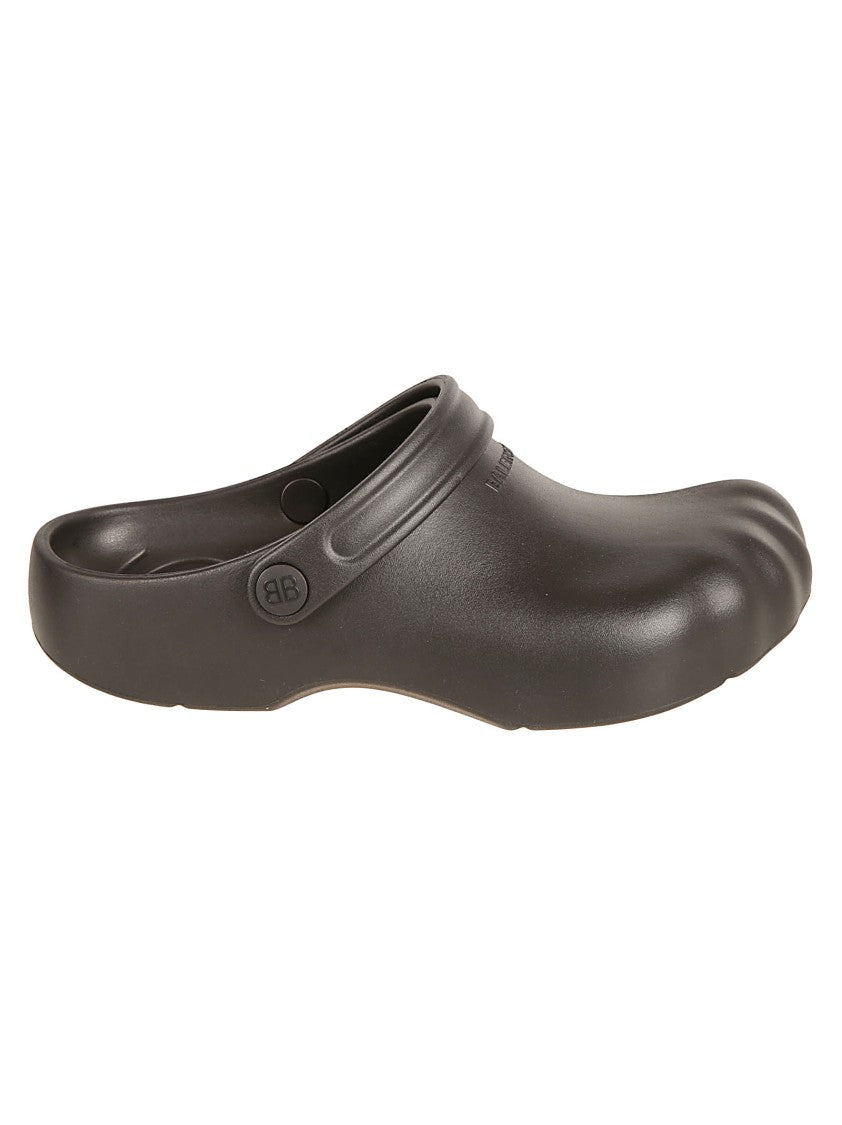 Balenciaga Black Slip-On Sandals