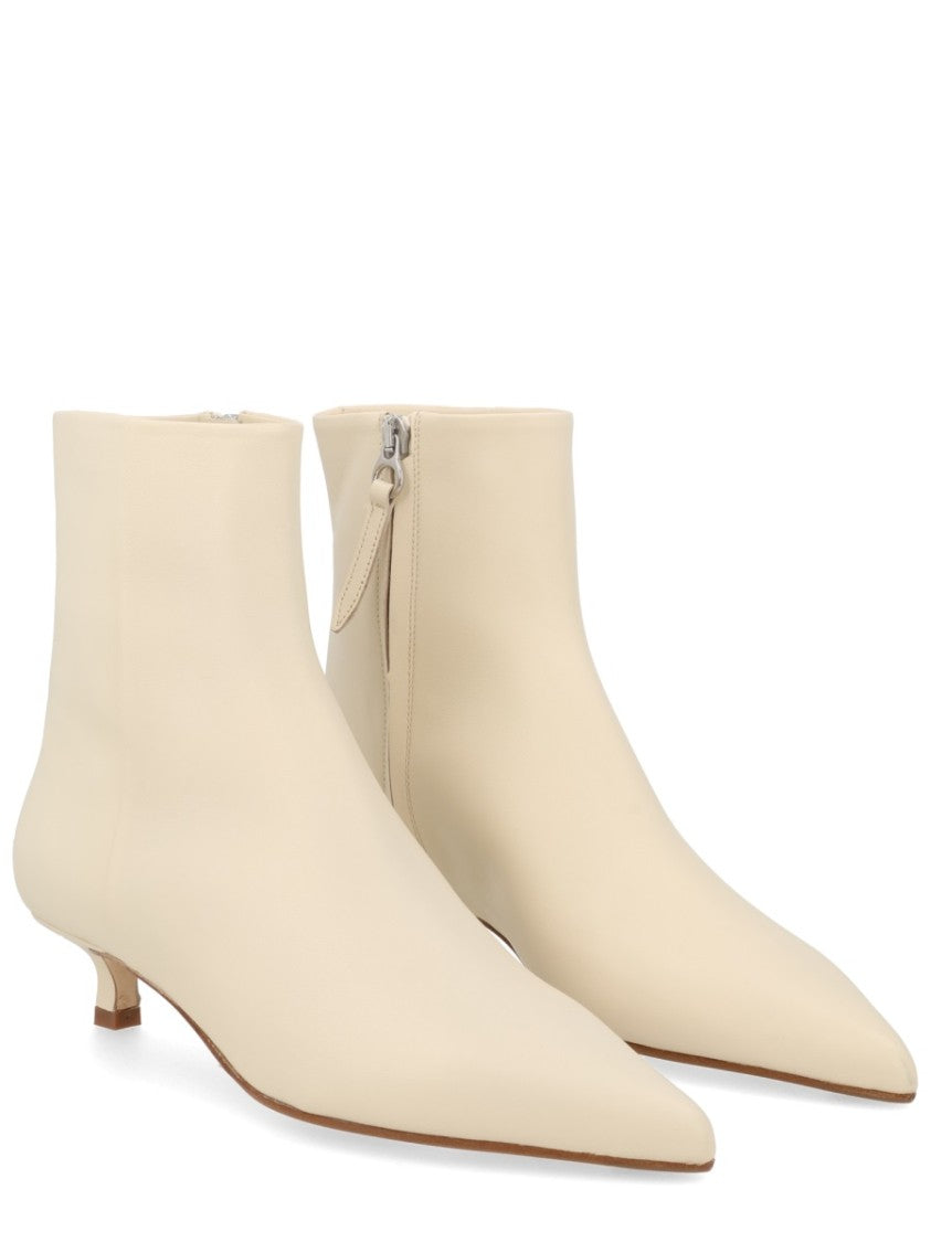 Aeydē Neutrals Sofie Pointed Toe Nappa Boots