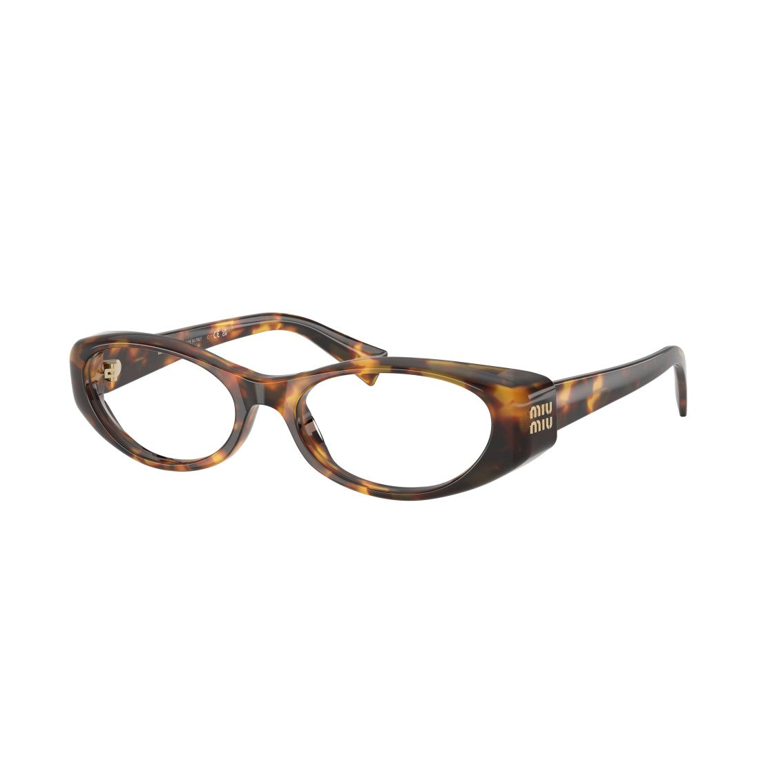 Miu Miu 0Mu 03Zv Tortoiseshell Oval Frame Eyeglasses