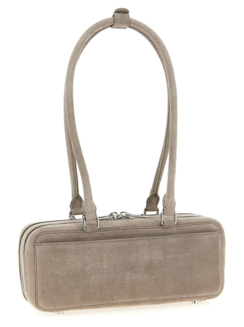 Self-Portrait Tan Suede Baguette Shoulder Bag