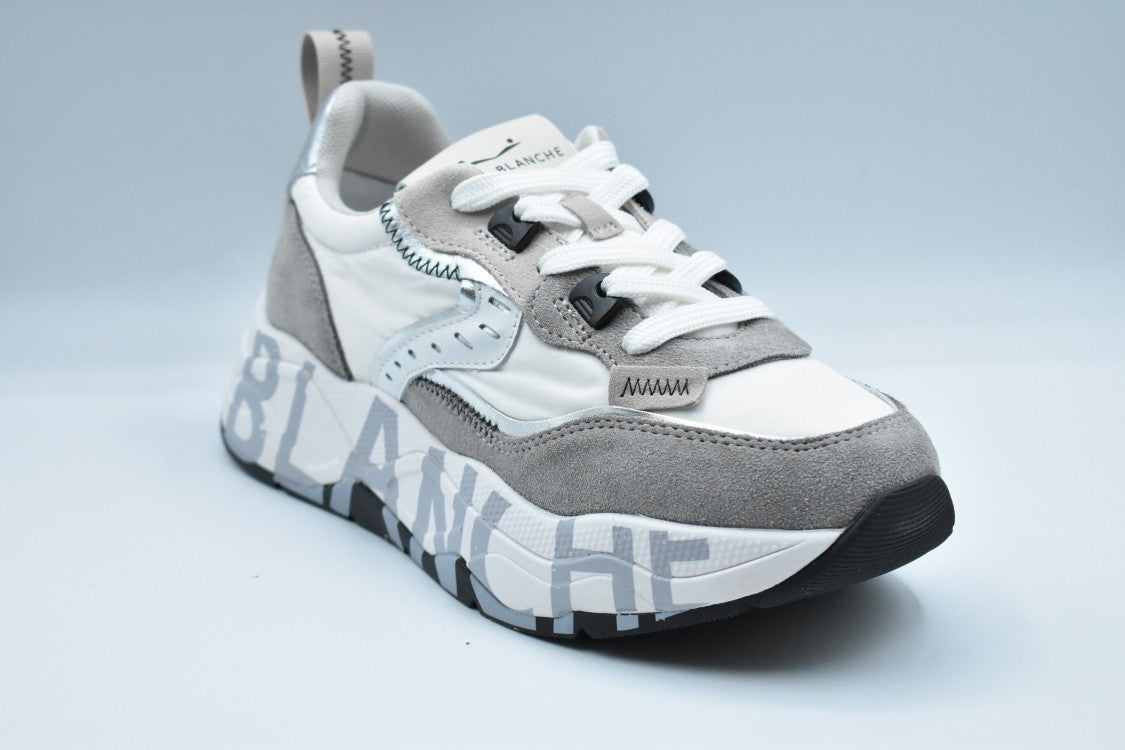 Voile Blanche Laced Sneakers With Textured Upper