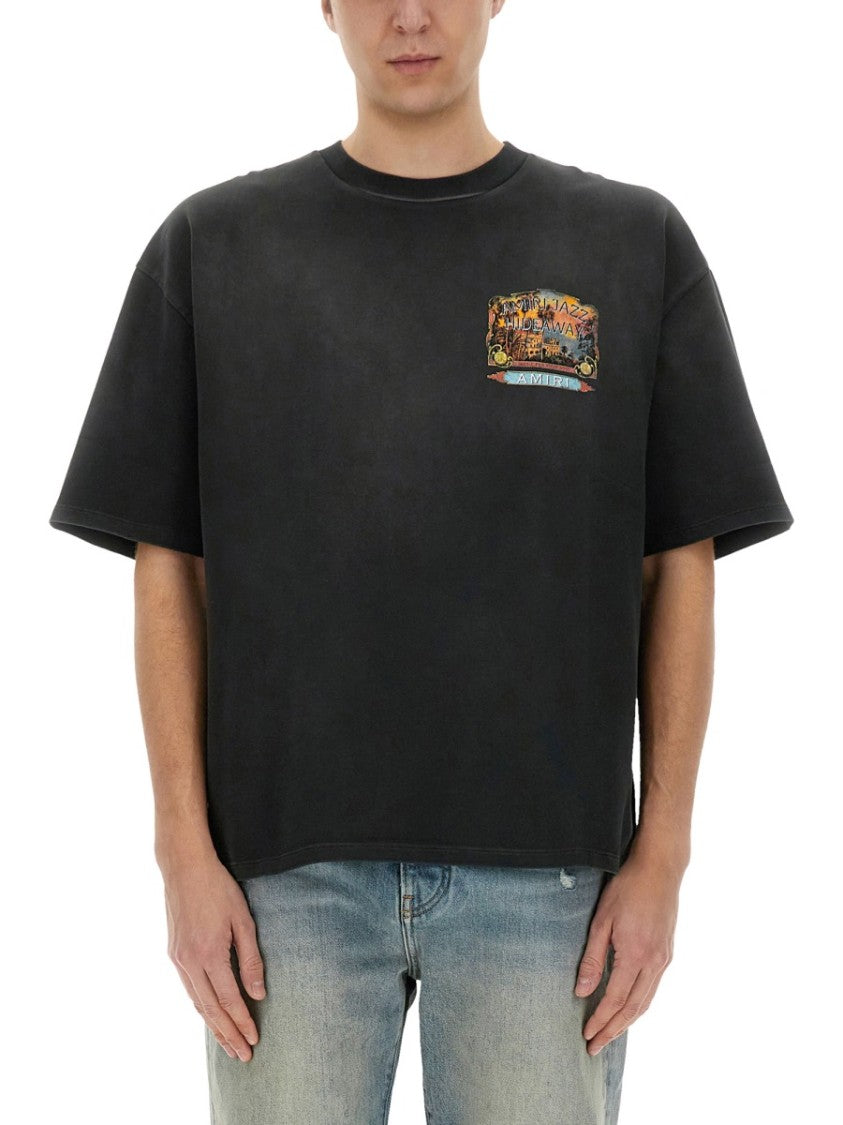 Amiri "Jazz Hideaway" Graphic Print Black T-Shirt