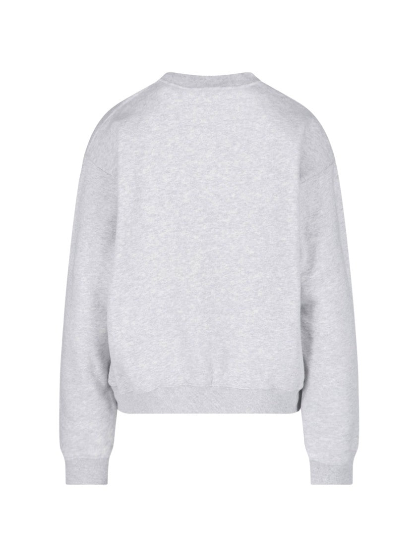 Sporty And Rich Light Grey Sweatshirt With Iconic Text Print