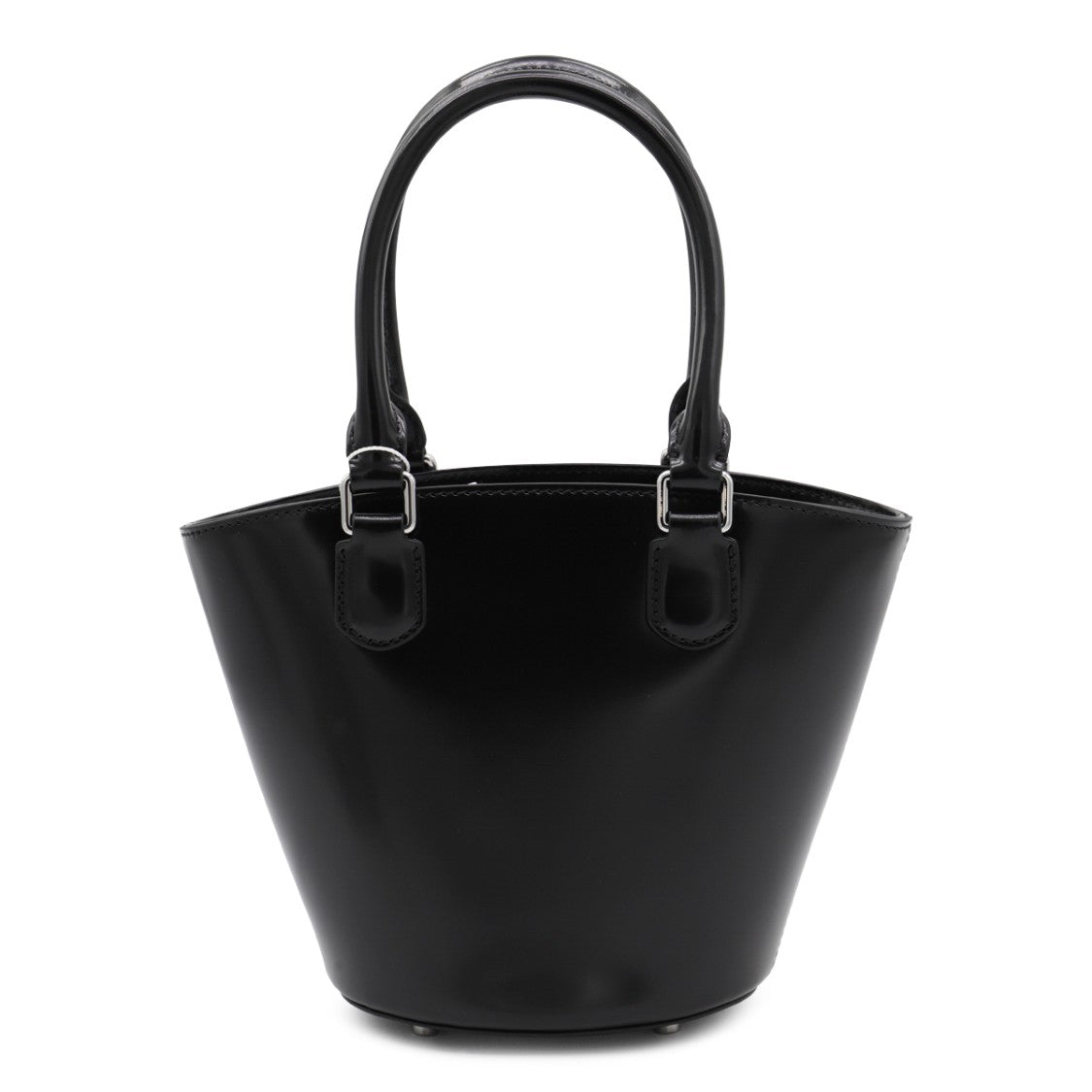 Self-Portrait Black Leather Top Handle Bag