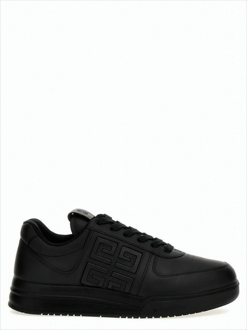 Givenchy Calfskin Black Sneakers With Geometric Embossing