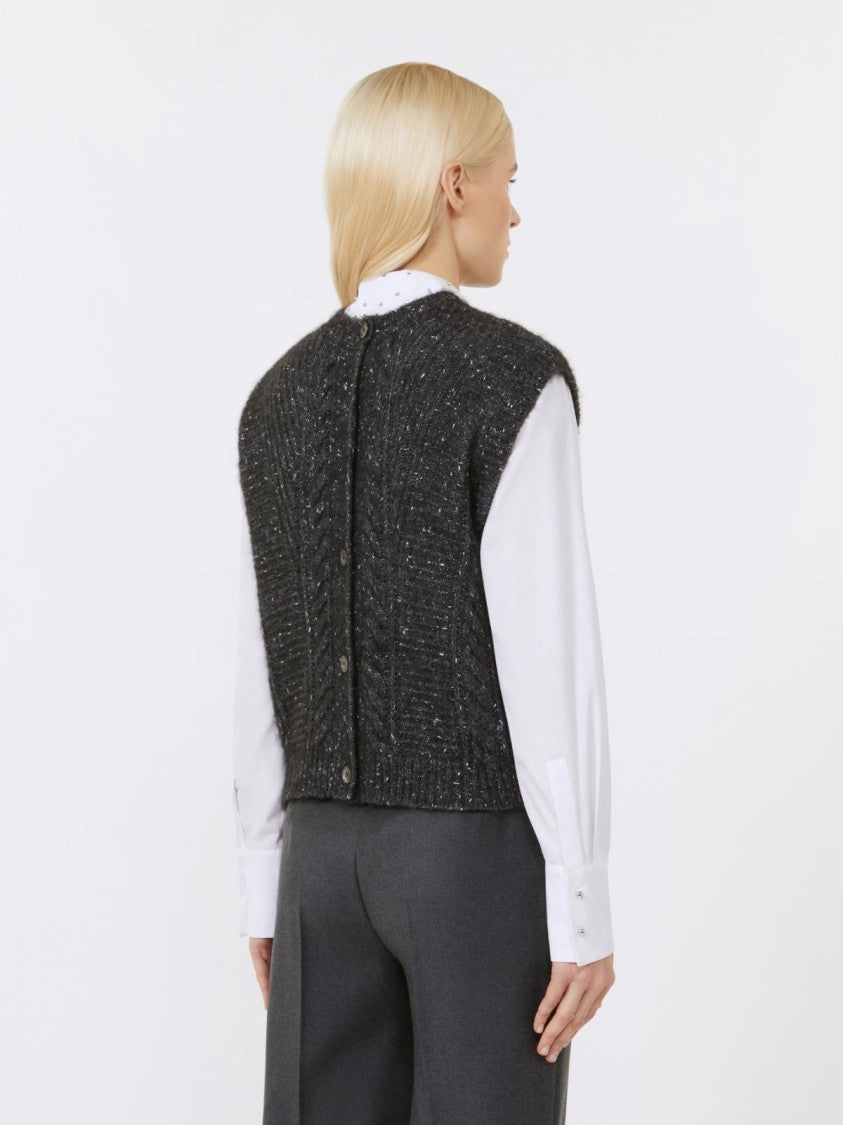 Max Mara Textured Cable Knit Vest