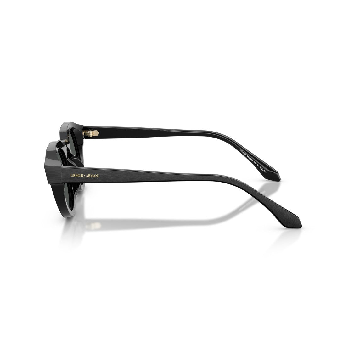 Giorgio Armani 0Ar8255u Bold Round Acetate Sunglasses With Matte Black Finish
