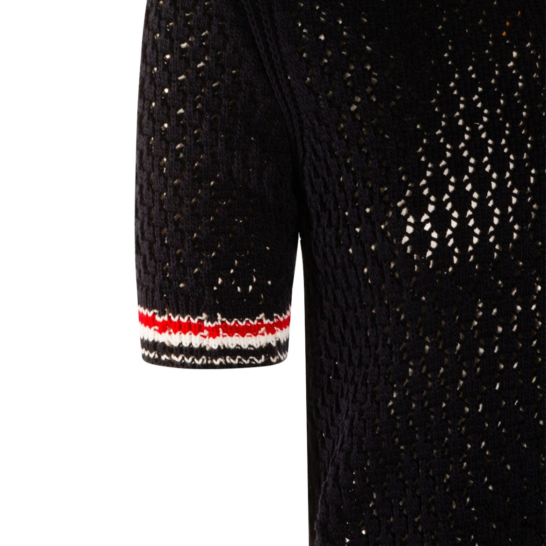 Thom Browne Black Cotton Polo Shirt