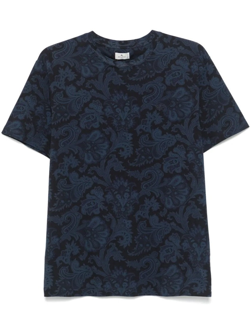 Etro Intricate Paisley-Print Short Sleeve T-Shirt