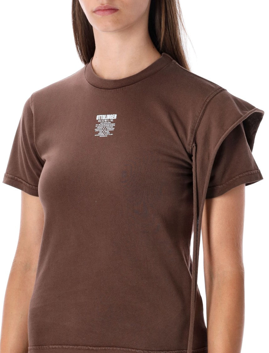 Ottolinger Fitted Organic Cotton Brown T-Shirt