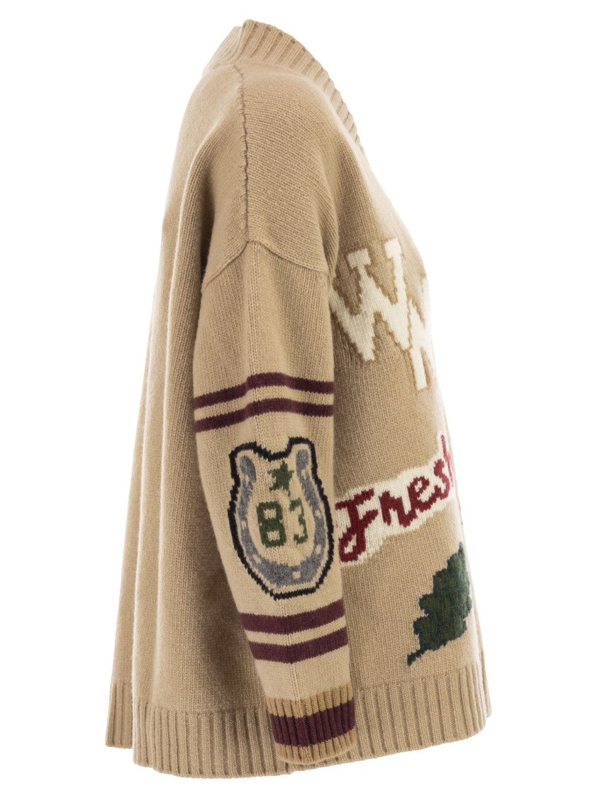 Max Mara Belgio - Over Cardigan In Wool Yarn