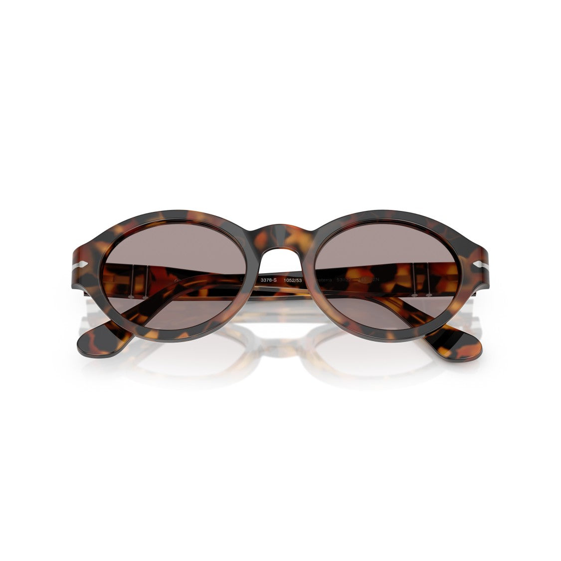 Persol 0Po3378s Tortoiseshell Oval Sunglasses With Metallic Detail