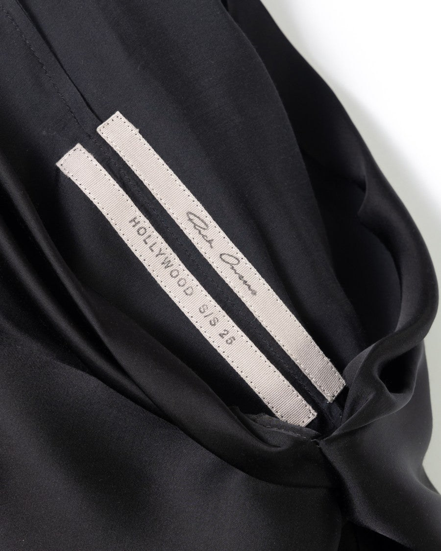 Rick Owens Draped Black Cylinder Top