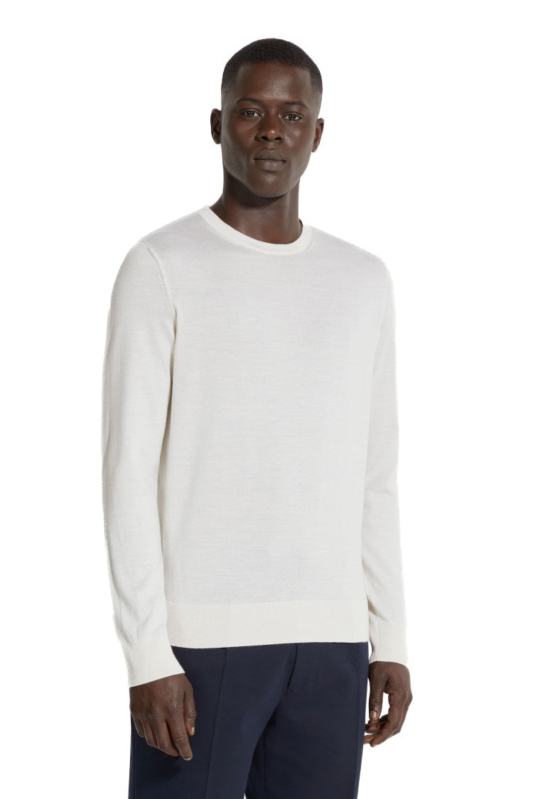 Zegna Cashseta Light Cashmere-Silk Crewneck Sweater