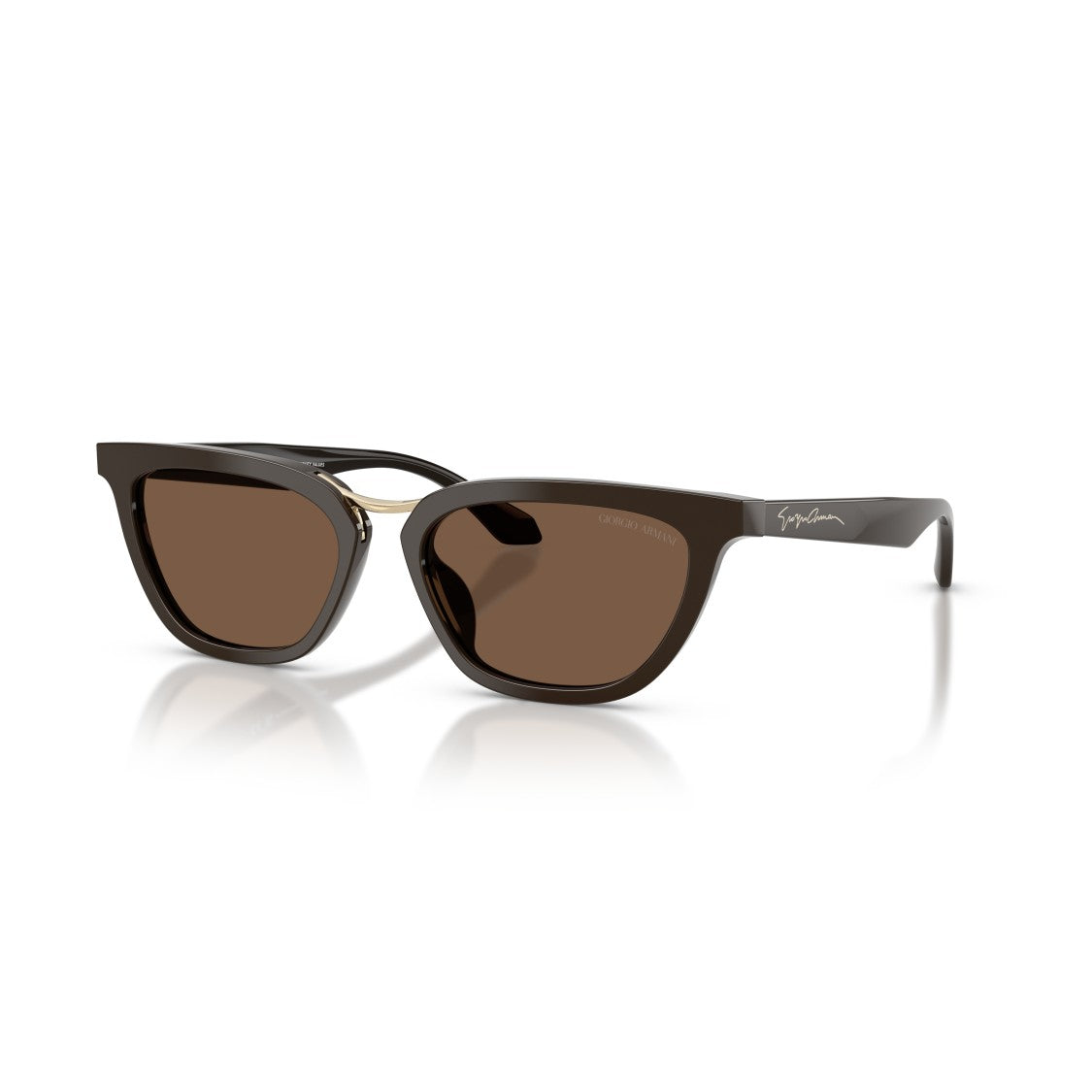 Giorgio Armani 0Ar8253u Angular Acetate Sunglasses With Gold Metal Bridge