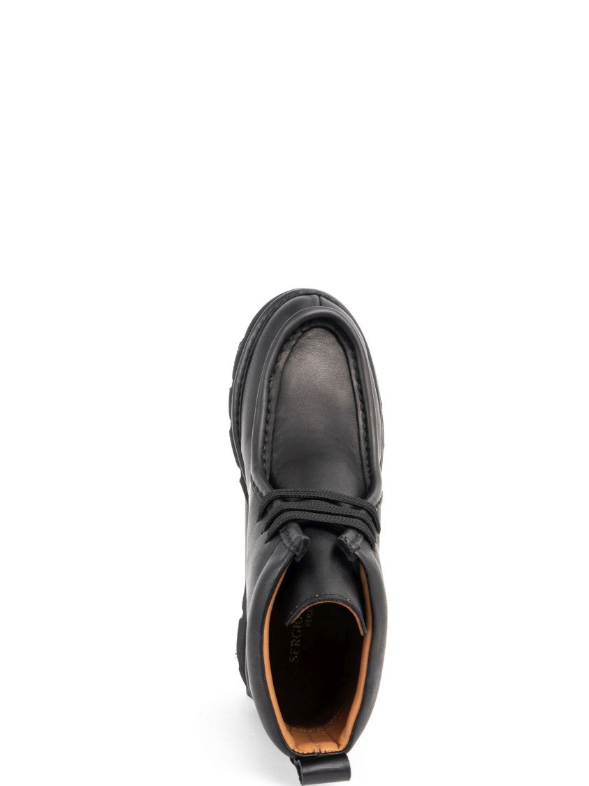 Sergio Moretti Casual Ankle Boots With Textured Rubber Sole