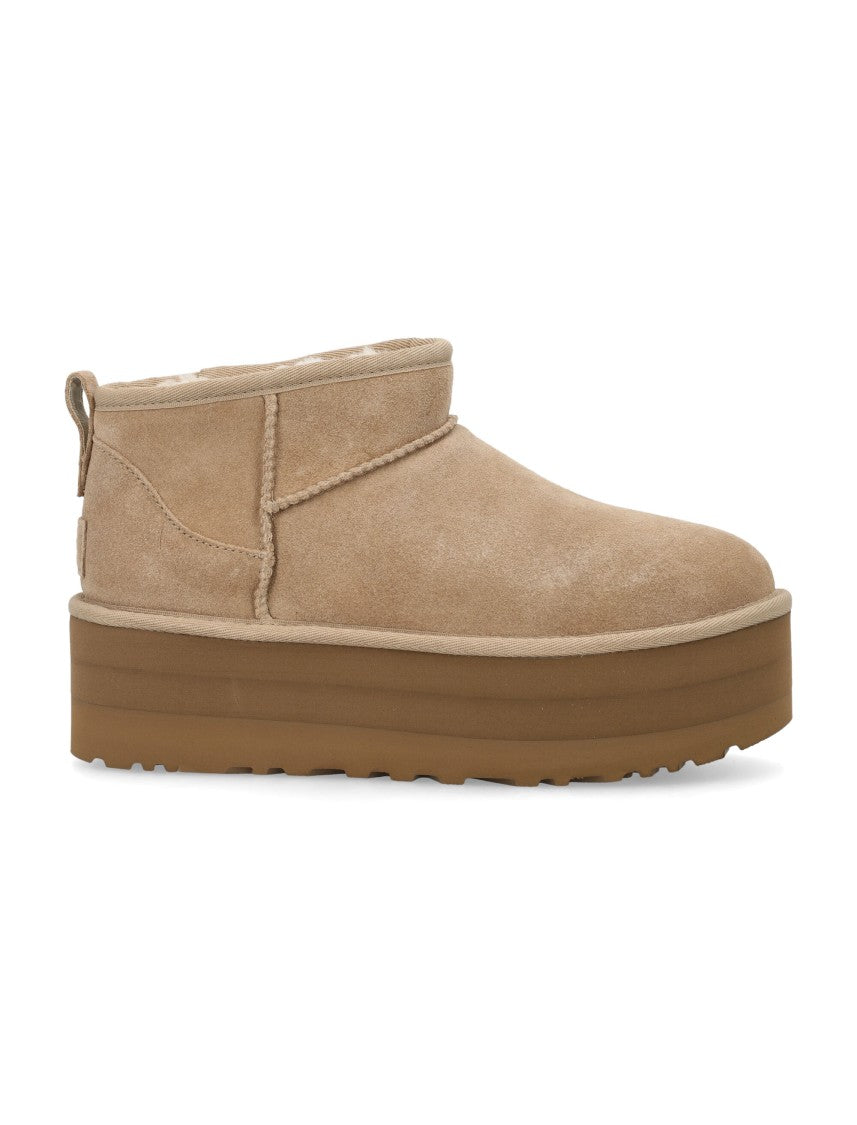 Ugg Classic Ultra Mini Platform Suede Ankle Boots