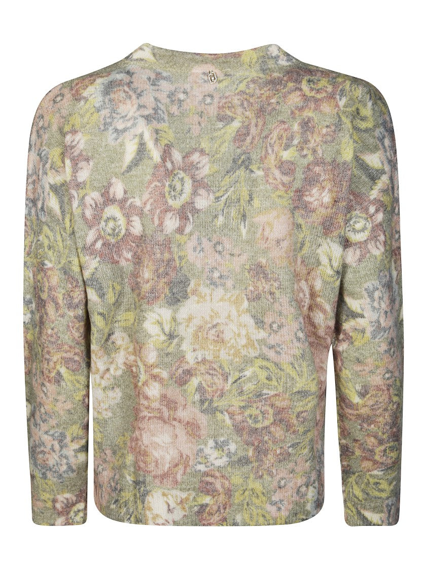 Liu Jo Floral Pattern Long-Sleeved Top With Fitted Silhouette