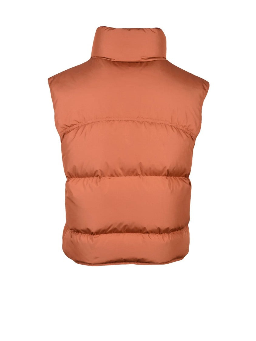 Bacon Brown Polyester Orange Fant Down Vest