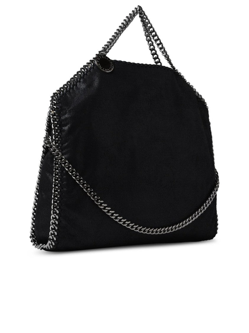 Stella Mccartney Black Polyester Falabella 3 Chain Handbag