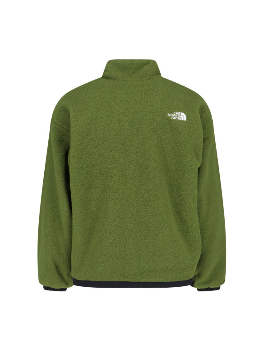The North Face Reversible Olive Green Fleece Jacket