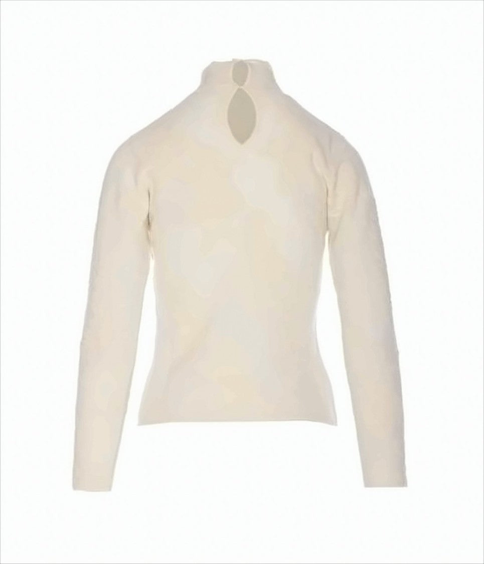 Ganni Textured Alpaca Blend Turtleneck Sweater