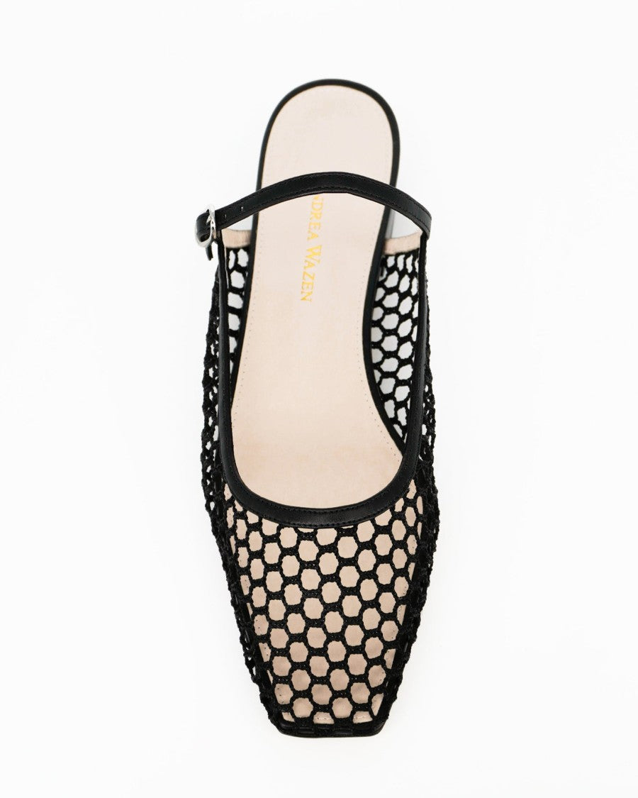 Andrea Wazen Julie Net Mule Ballerina- 15 M