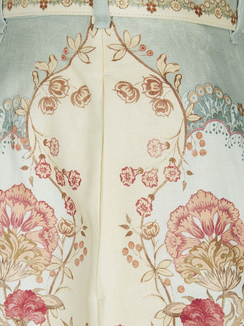 Zimmermann Floral Linen Shorts