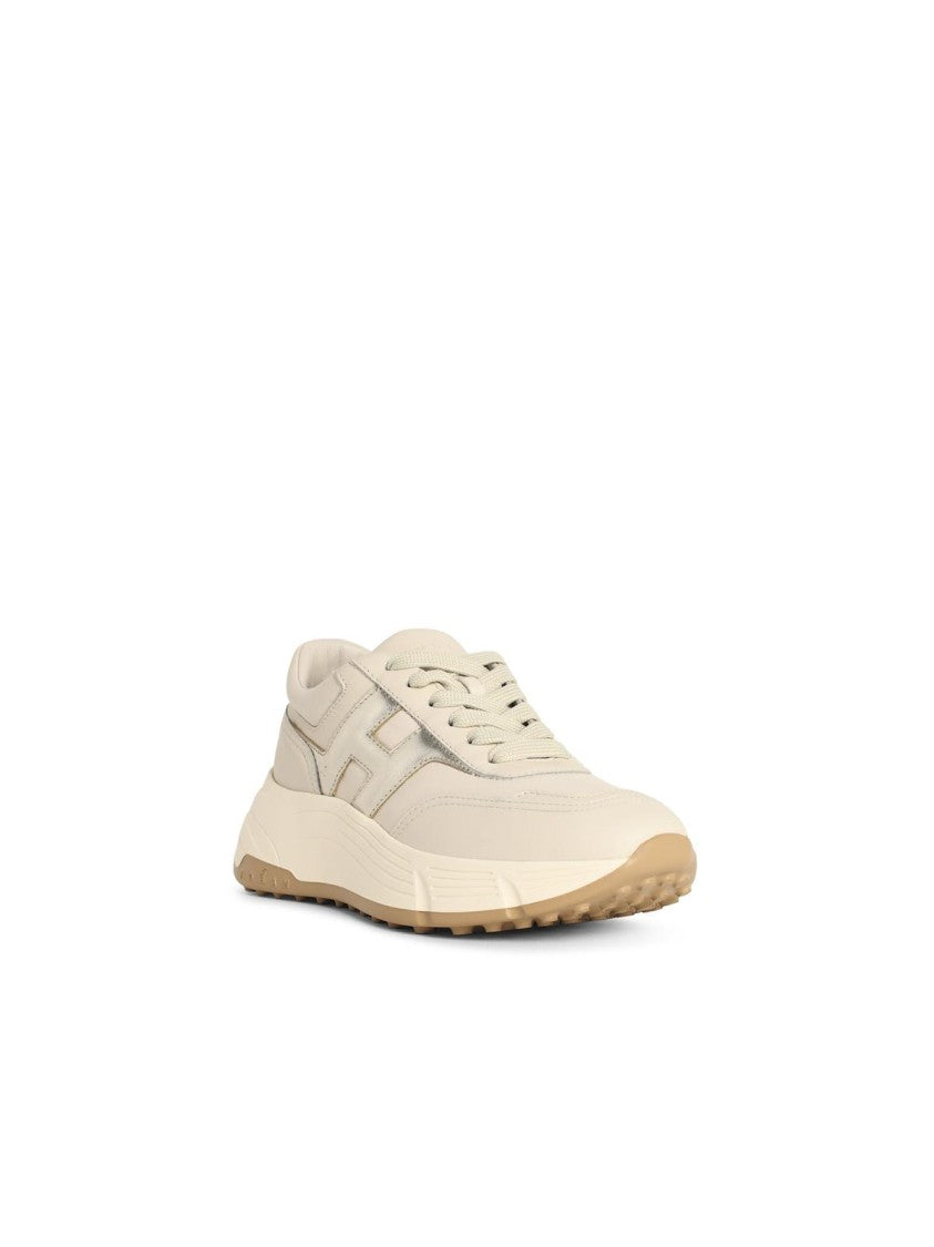 Hogan 'Hi-Fi' Ivory Leather Sneakers