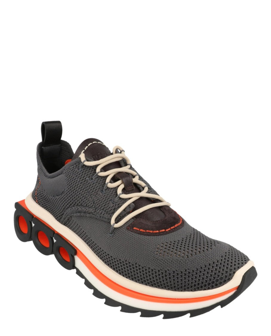 Ferragamo Nima Knit Gancini Low-Top Sneakers