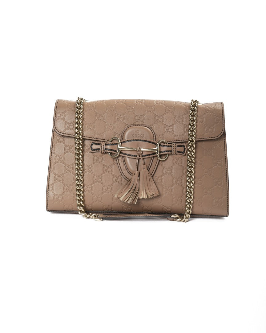 Gucci Medium Gg Guccissima Handbag With Gold Hardware
