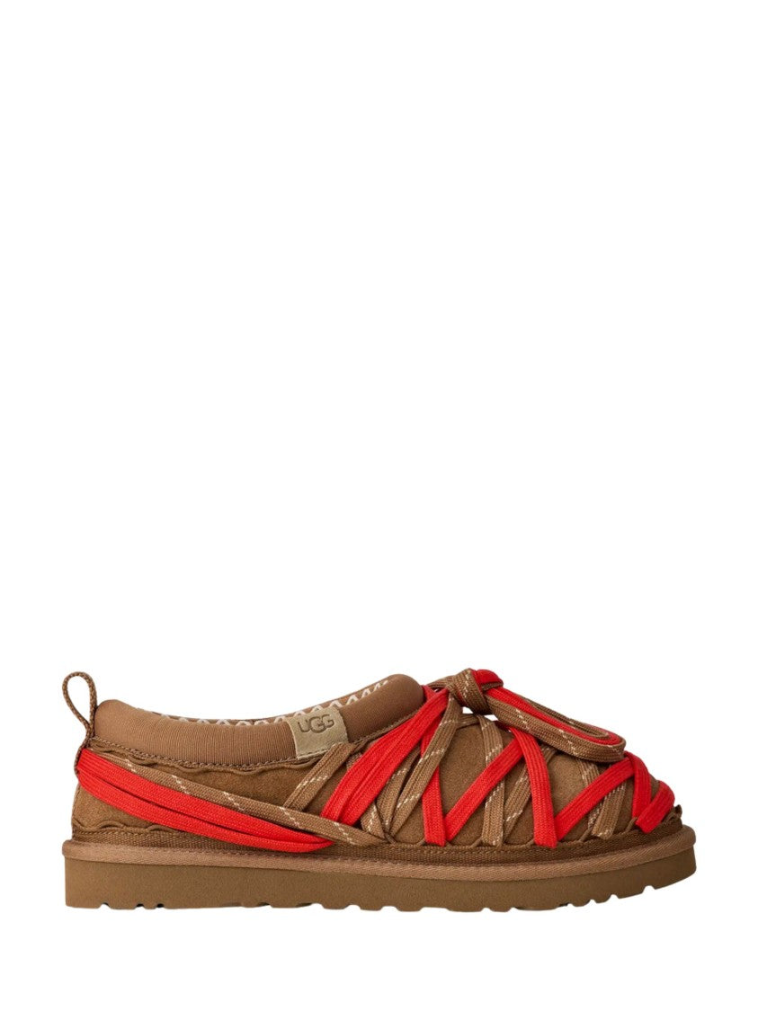 Ugg Brown Red Laces Suede Loafers