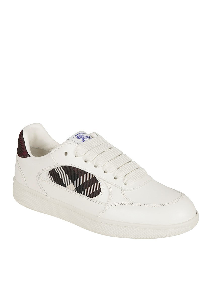 Burberry White Leather Sneakers