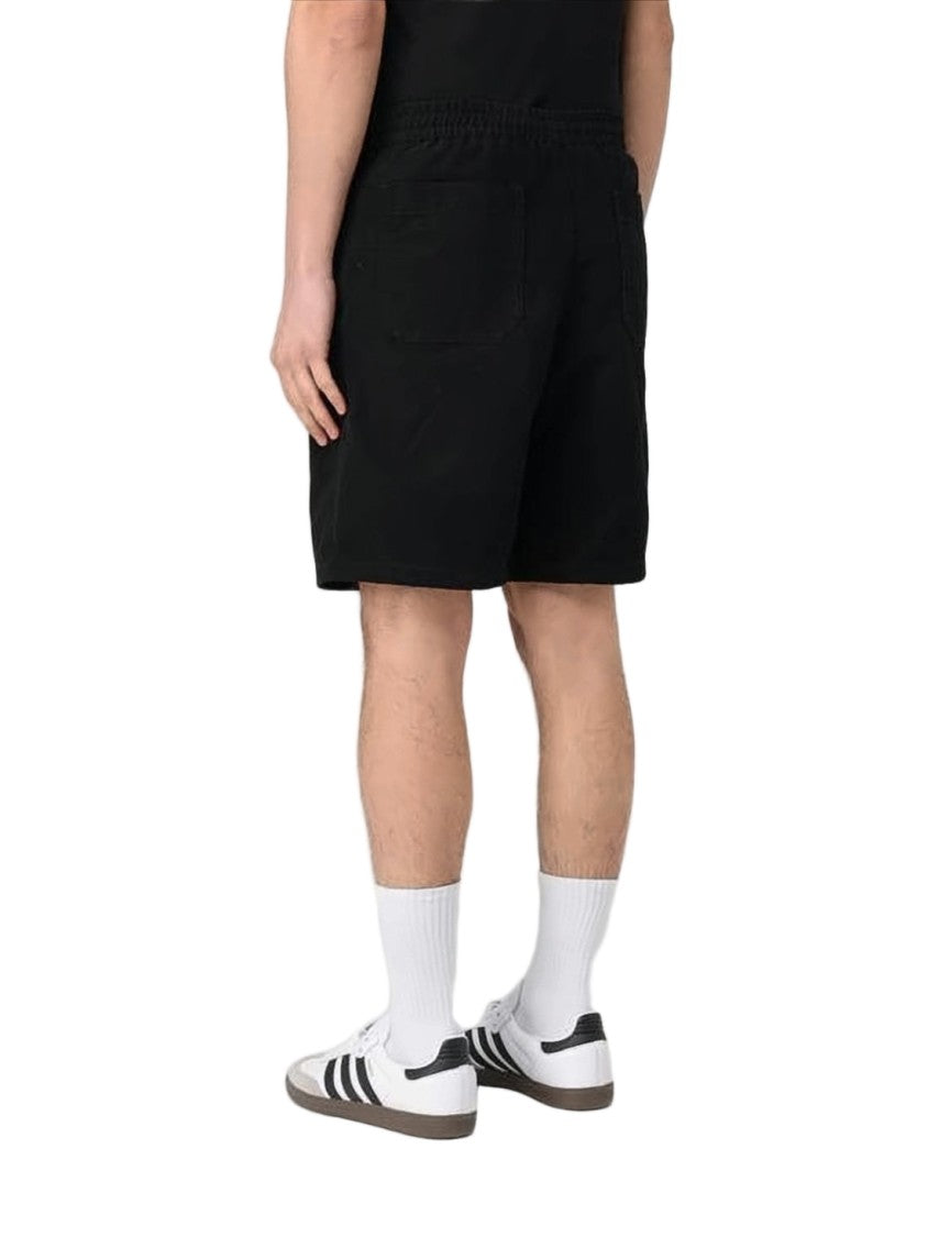 A.P.C. Black Cotton Shorts With Elastic Waistband