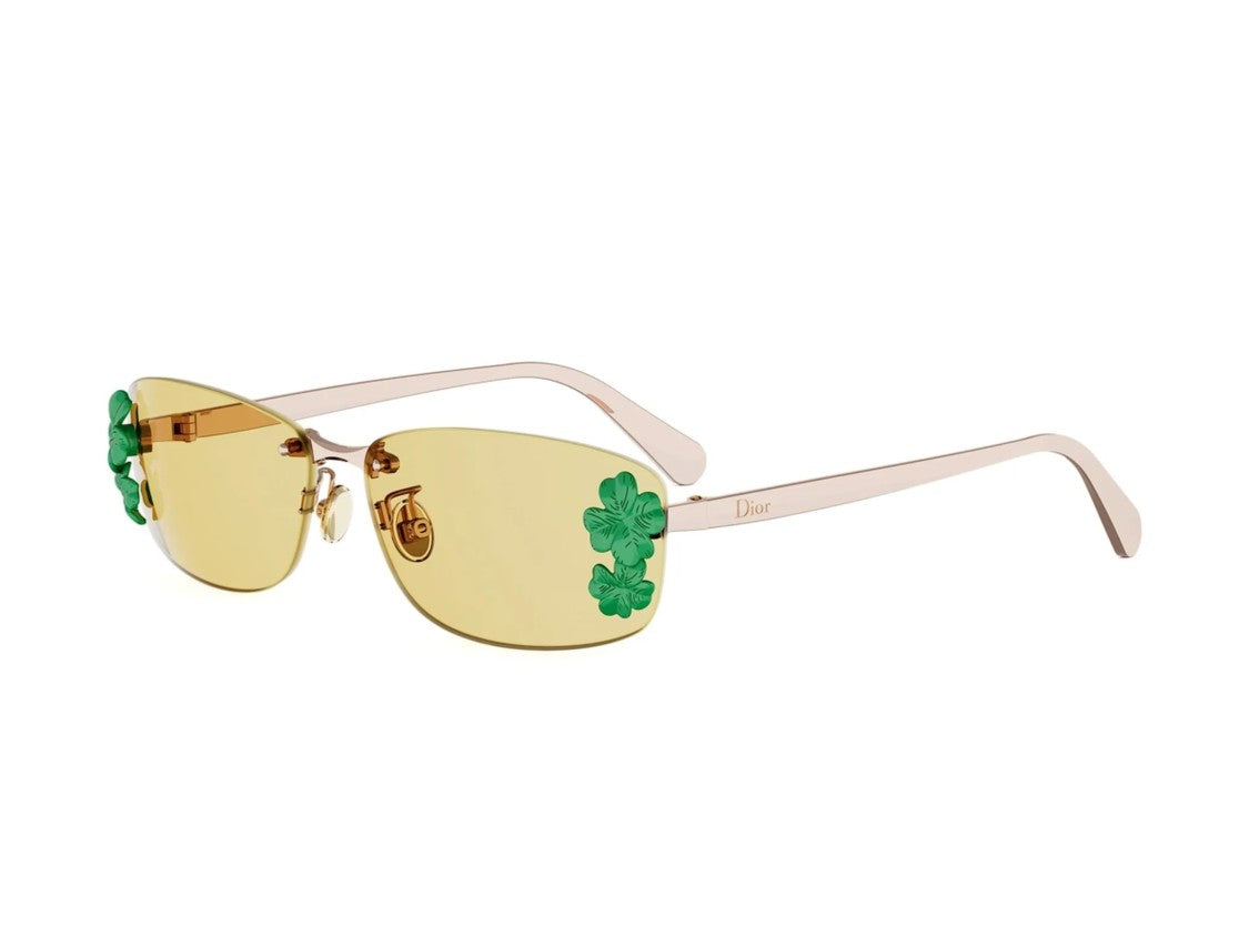 Dior Yellow Cd40248u Rimless Sunglasses