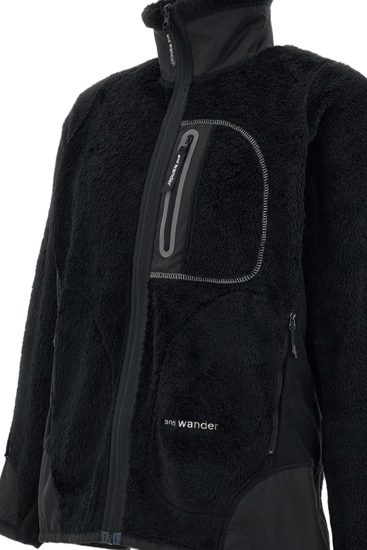 And Wander Black Polartec High Loft Fleece Jacket