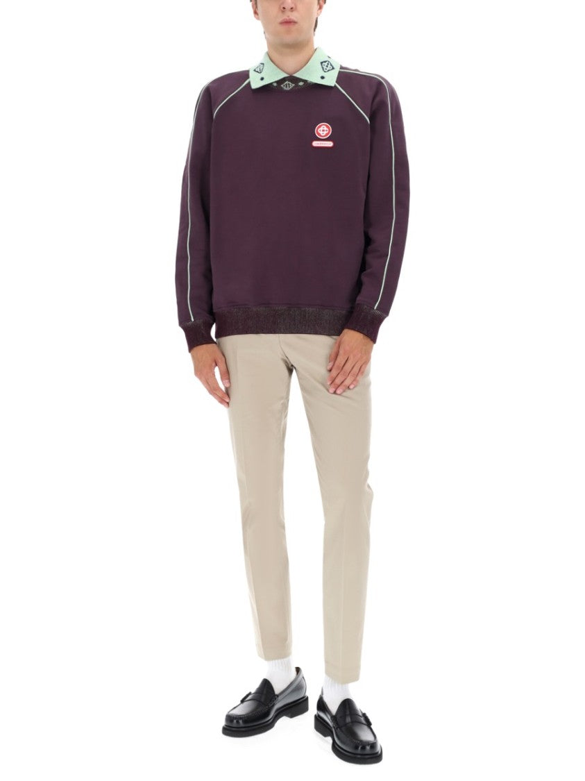 Casablanca Deep Purple Organic Cotton Sweatshirt
