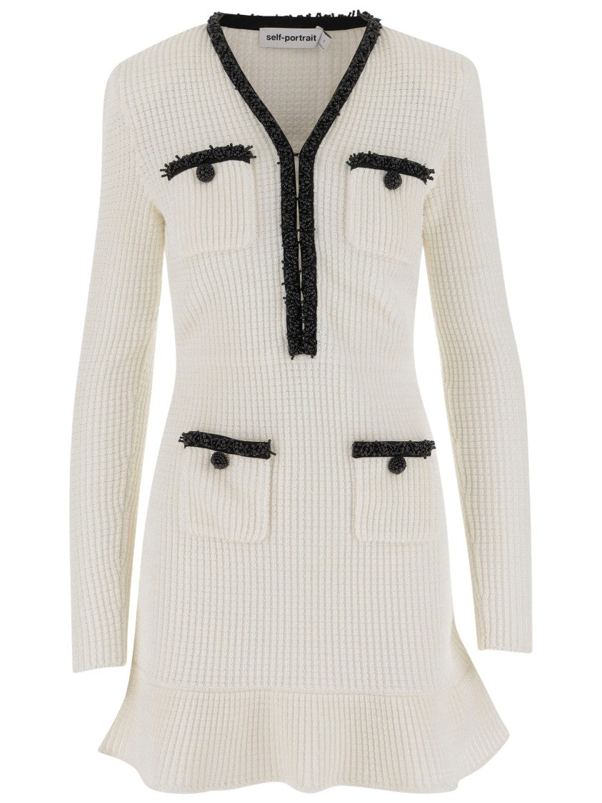Self-Portrait Beaded Knit Dress